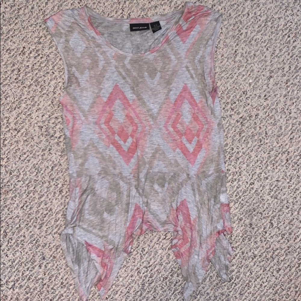DKNY Peplum top with cutout on back